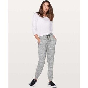 LULULEMON Ready To Rulu Space Dye Seal Gray Deep Coal Jogger Pants Womens Size 4